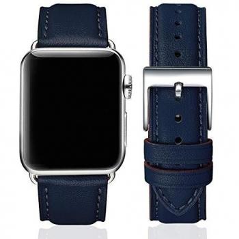 SUNFWR Leather Bands for Apple Watch Strap 44mm