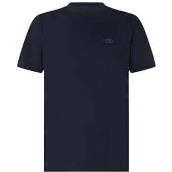 Liu Jo T-Shirt Uomo Basic Contrasto Blu Scuro