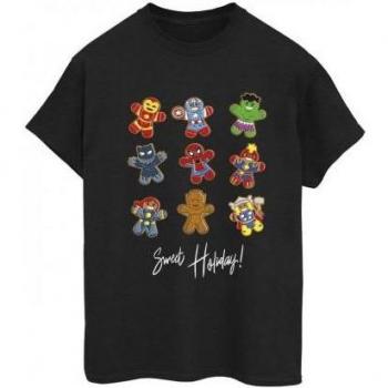 T-shirt noir Avengers Pain d'Épices pour femmes
