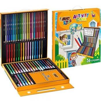 BIC Kids Colouring and Drawing Activity Set, 64 Items