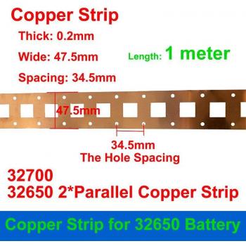 Copper Strip 0.2mm Thick 0.2 X 47.5mm for Solar System Energy Storage