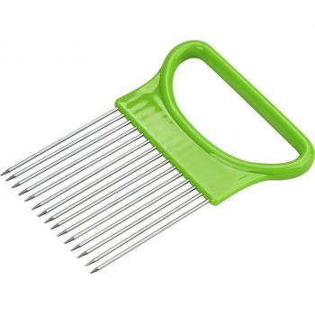 Outil de coupe pour tomates et légumes, support avec fourchette sécurisée, 1 pièce