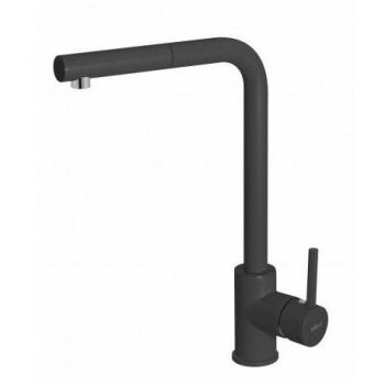 Elleci MGKTRP40 Trail Plus Miscelatore Monocomando con Canna Girevole e Doccetta Estraibile Granitek Nero