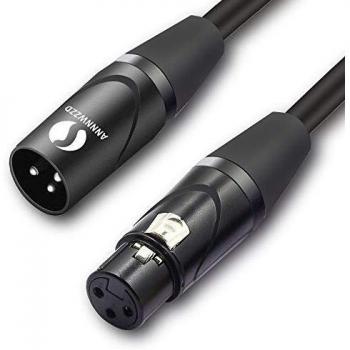 LinkinPerk Câble XLR Mâle vers Femelle, Professionnel symétrique Microphone Cable | HiFi (1M)