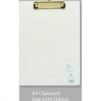 A4 Hard Plastic Clipboard with Pad and Clip