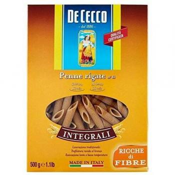 De Cecco Organic Penne Rigate, Whole Wheat – 500g