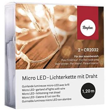 Guirlande lumineuse 10 lumignons microLED 120 cm – Rayher