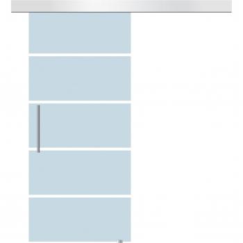 Homcom Porta Scorrevole Economica in Vetro Smerigliato e Satinato 102.5x205cm