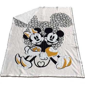 Manta coralina sherpa Mickey & Minnie Disney