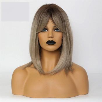 JONRENAU Middle Part Ombre Blonde Bob Wig