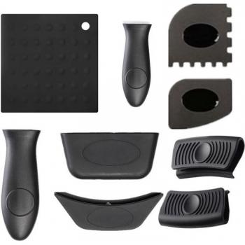 Mango de olla de silicona con raspador, 9 piezas