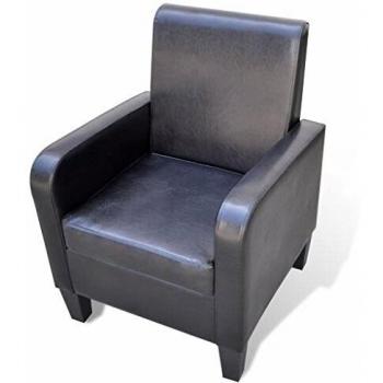 VidaXL Black Upholstered Armchair