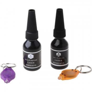 Adherente UV Flash 5s 15ml + Lámpara – Unión Sólida T8NA para Vidrio y Cerámica