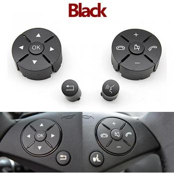 Car Steering Wheel Control Button Trim Cover Kit for Mercedes Benz W204 X204 W212 C E GLK Class C180 C260 E200