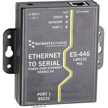 Brainboxes ES-446 1 Port RS232 PoE Ethernet to Serial Adapter