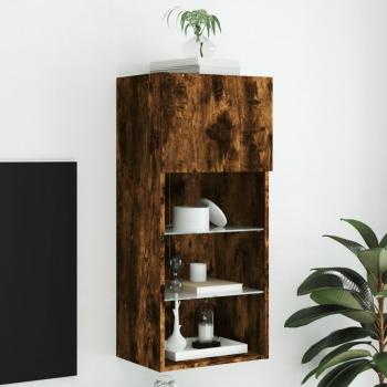 VidaXL LED TV Stand Smoked Oak 40.5x30x90 cm