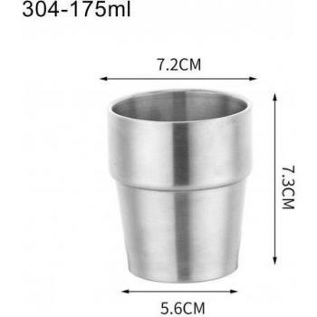 Stainless Steel Double Wall Espresso Mugs