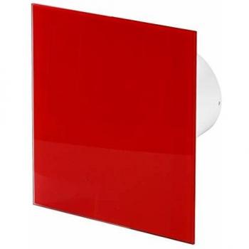 Ventilateur d'Extraction 125mm Humidité Verre Rouge Brillant