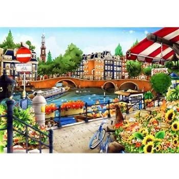 Scenic Amsterdam Canals 1500 Piece Puzzle
