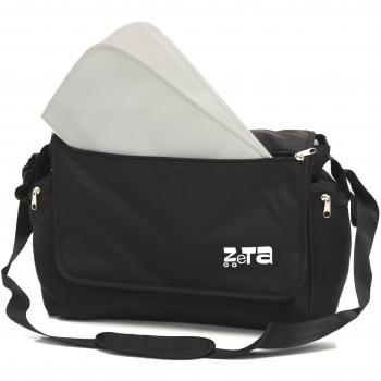 Zeta Premium Changing Bag with Changing Mat (Large, Black)