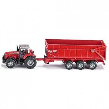 Siku 1844 MF Tractor and Three‑Axle Trailer, 1:87