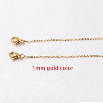 5pcs/lot 316L Stainless Steel 1-2mm Width Link Chain Necklace