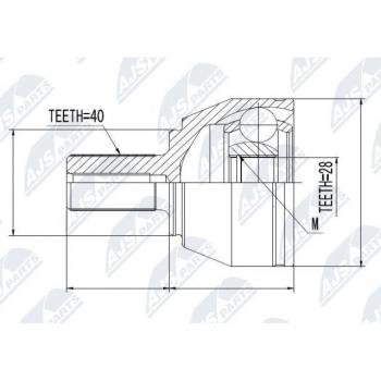Giunti Semiasse NTY NPZ-FR-039 Set