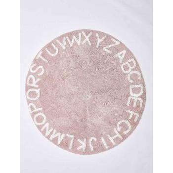 Spielmatte „Lern-ABC“ – 120 cm, runder Teppich aus Baumwolle