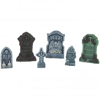 Europalms 18–53 cm Halloween Grabstein-Set – 6 Stück, vielseitig einsetzbar