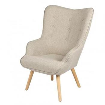 Fauteuil Noor scandinave en tissu peluche