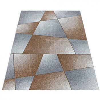 Homtex Teppich, 120 x 170 cm, Designer-Kurzflorteppich, Modernes Abstraktes Muster, Pflegeleicht
