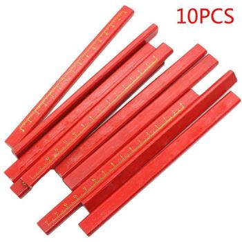 Marcadores aplanados de carpintero 10 lápices