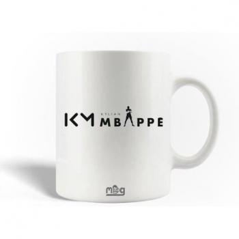 Tazza Kylian Mbappé Ceramica Logo Nero