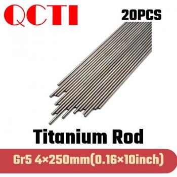 Kit de Barras de Titanio Anticorrosión 4mm x 250mm