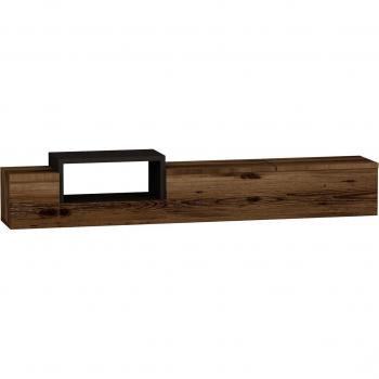 Light Walnut Floating TV Unit with Shelves Sarah