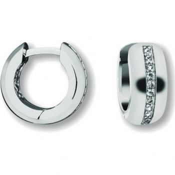 ONE ELEMENT Silber Creolen mit Zirkonia