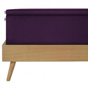 Schiesser Baumwoll-Elasthan Topper-Laken 180–200 cm × 200–220 cm – Lila