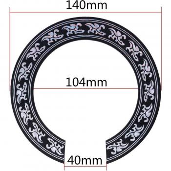 Décoration Murale Guitare – Rosette Noir Argent 38-41 pouces (PVC)