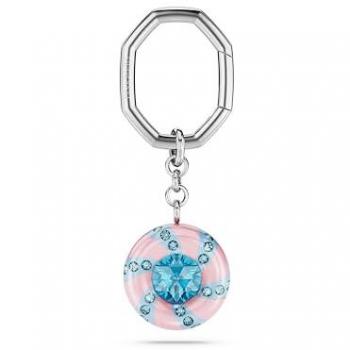 Swarovski Portachiavi – Taglio Round, Multicolore, Placcato Rodio OS