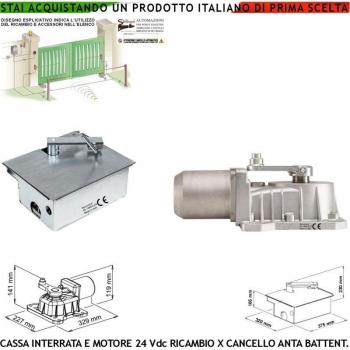 Securvera Kit Autoportante con Motore Under 24 Vdc – Anta Fino a 5 Q.Li in Acciaio Zincato, Staffe Fine Corsa Meccaniche Compatibili VDS Lievore
