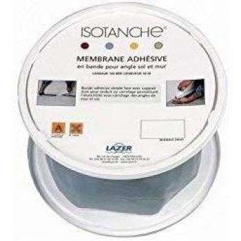 Étanchéité rapide Lazer 290351 avec membrane adhésive isotanche pour joints d'angle de sol/mur en rouleau de 10 mètres x 8 cm