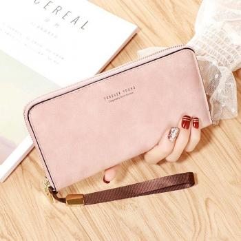 Cartera Estilo Chic Azul PU Larga
