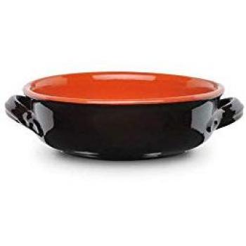 Piatto di cottura 24 cm, colore bruno, manici doppi