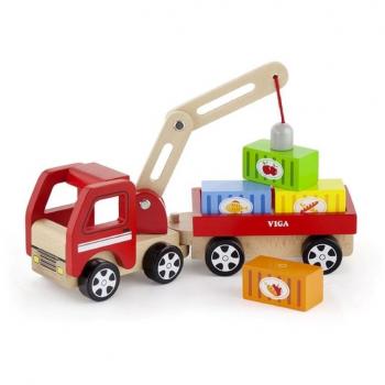 Grue de Construction Viga – Miniature Bois, 29 cm