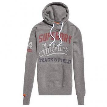 Superdry Athletics Hoodie M Santa Monica Grey Marl