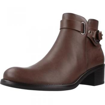 Botines de mujer Chika10 Baiden 07 marrón con tacón medio de 3 a 5 cm y cierre de cremallera decorativa