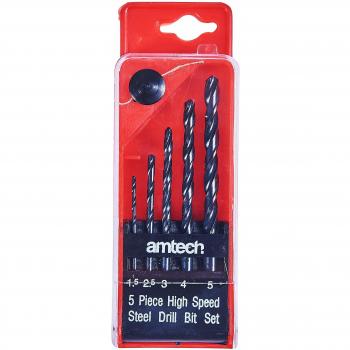 Amtech F0950 5 Piece High Speed Steel Drill Set