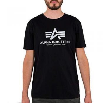 Alpha Industries Black Reflective Print Tee for Men