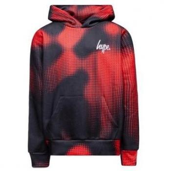 Half‑Tone Red Black Hype Boys Youth Hoodie