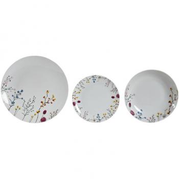 Vajilla Floral Multicolor de 18 Piezas